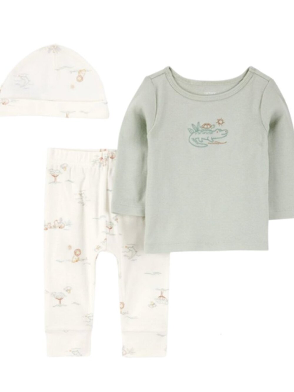 Carter's Newborn Baby 3-Piece Alligator Outfit Set